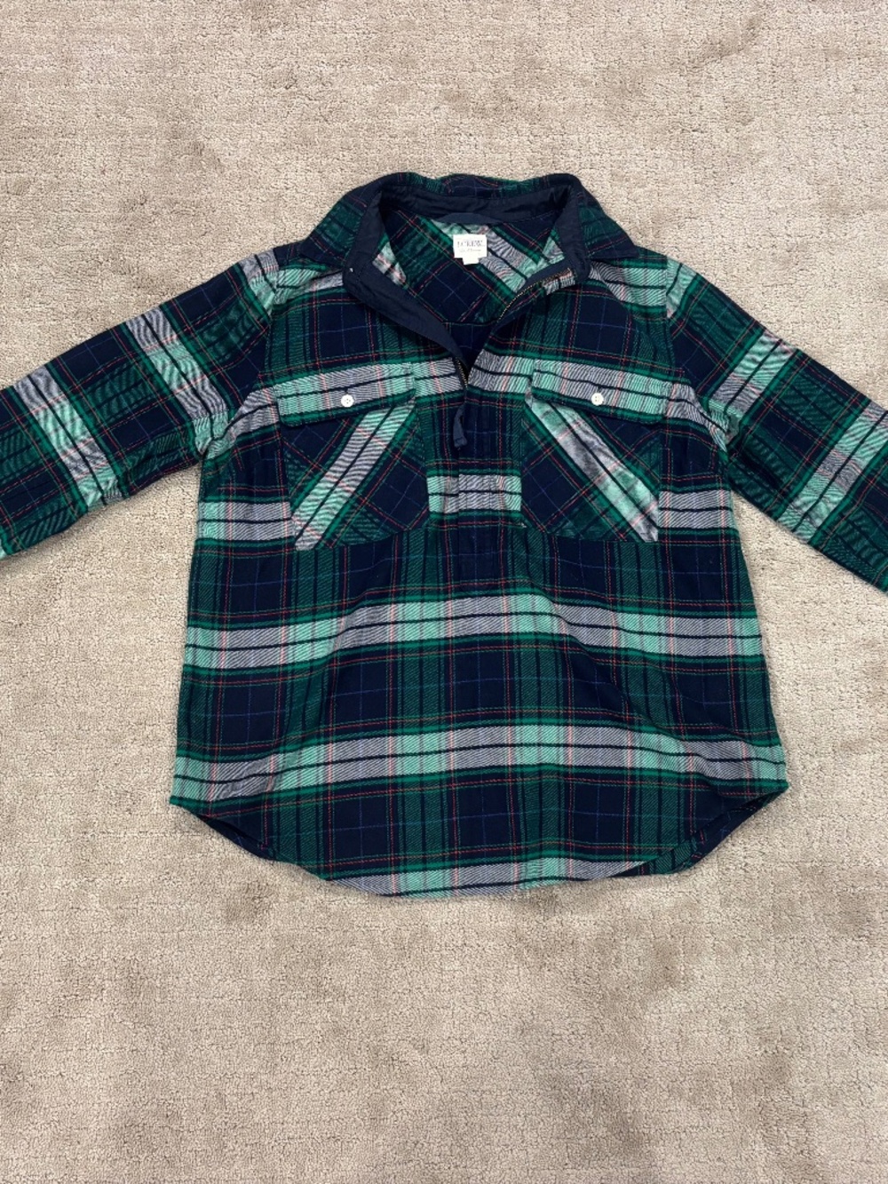 J-Crew Long-Sleeve Quarter Zip Shirt